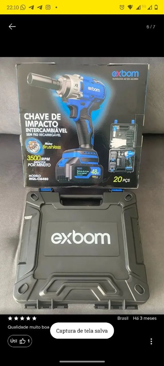 CHAVE DE IMPACTO EXBOM 48V - Foto 2