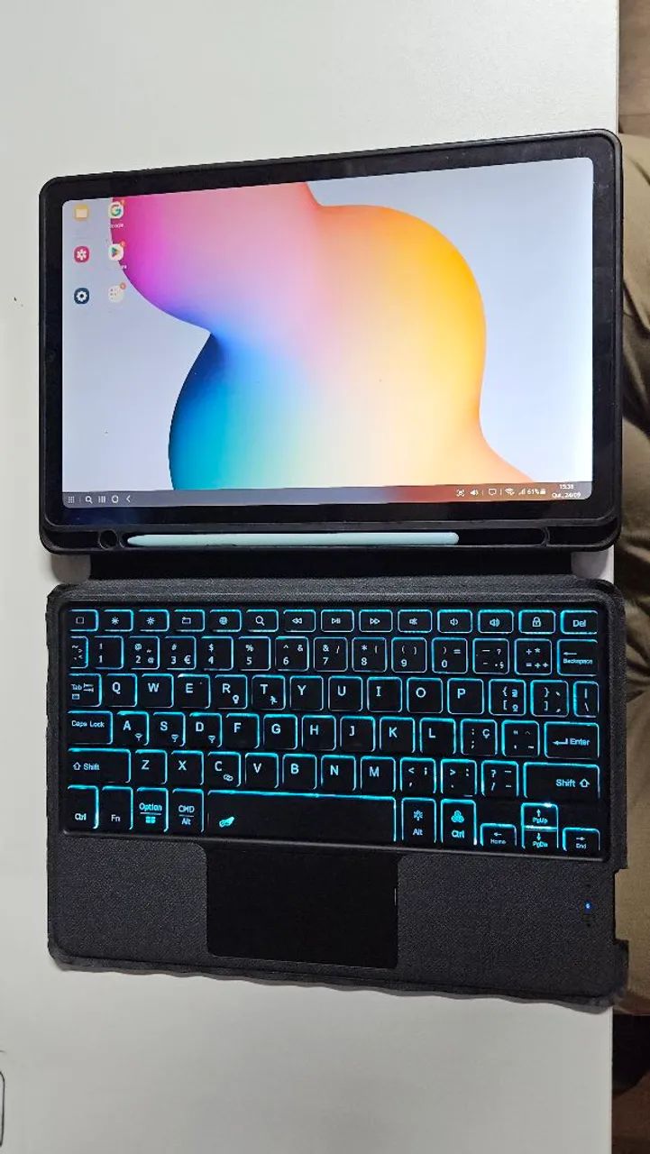 Samsung Tab s6 lite + capa teclado + ponta de titânio + acessórios  - Foto 3