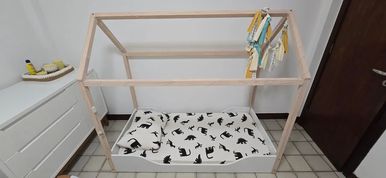 Cama Montessoriana com colchão e travesseiro - Foto 3