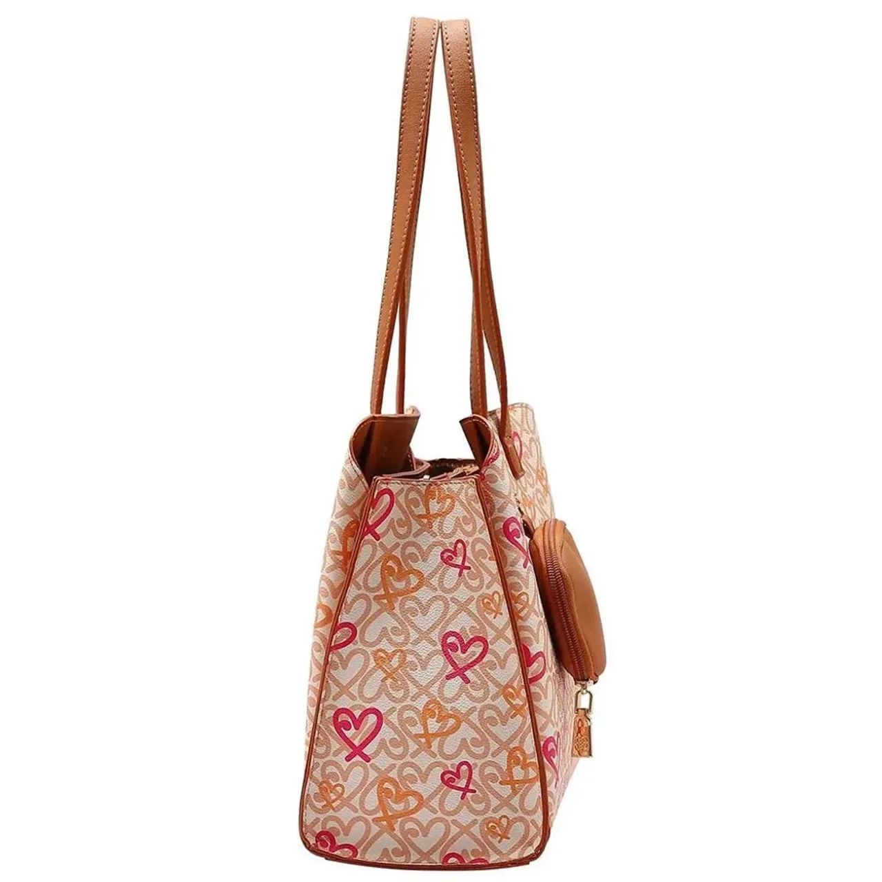 Bolsa feminina Chenson Bege/Laranja NOVA c/tags - Foto 2