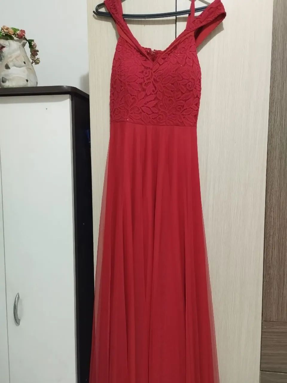 VESTIDO VERMELHO LINDO USADO 1VEZ