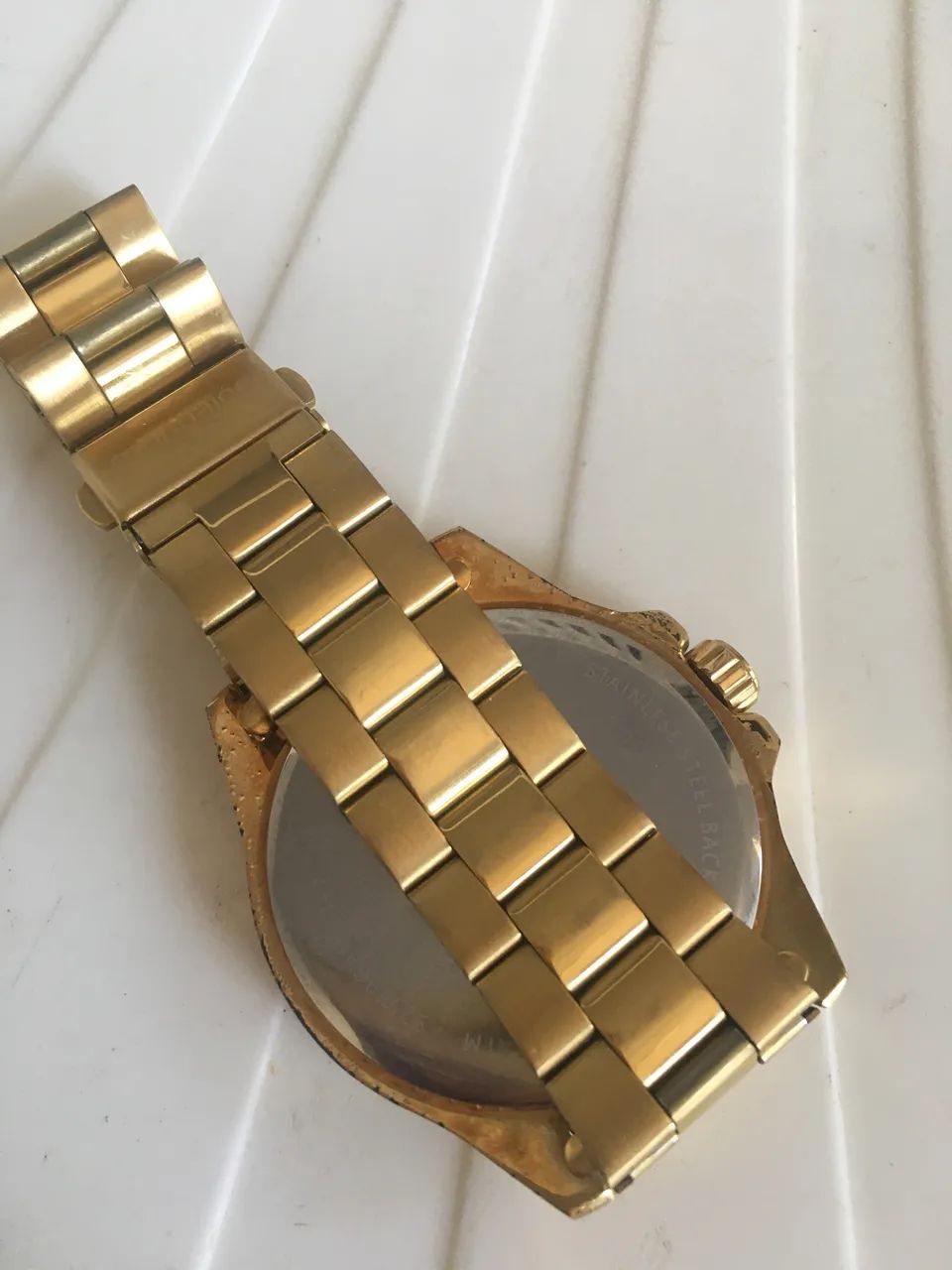 Relógio masculino dourado - Foto 5