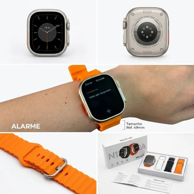Smartwatch N11 Ultra Robusto Chamadas Bluetooth Funções Inteligentes - Foto 2