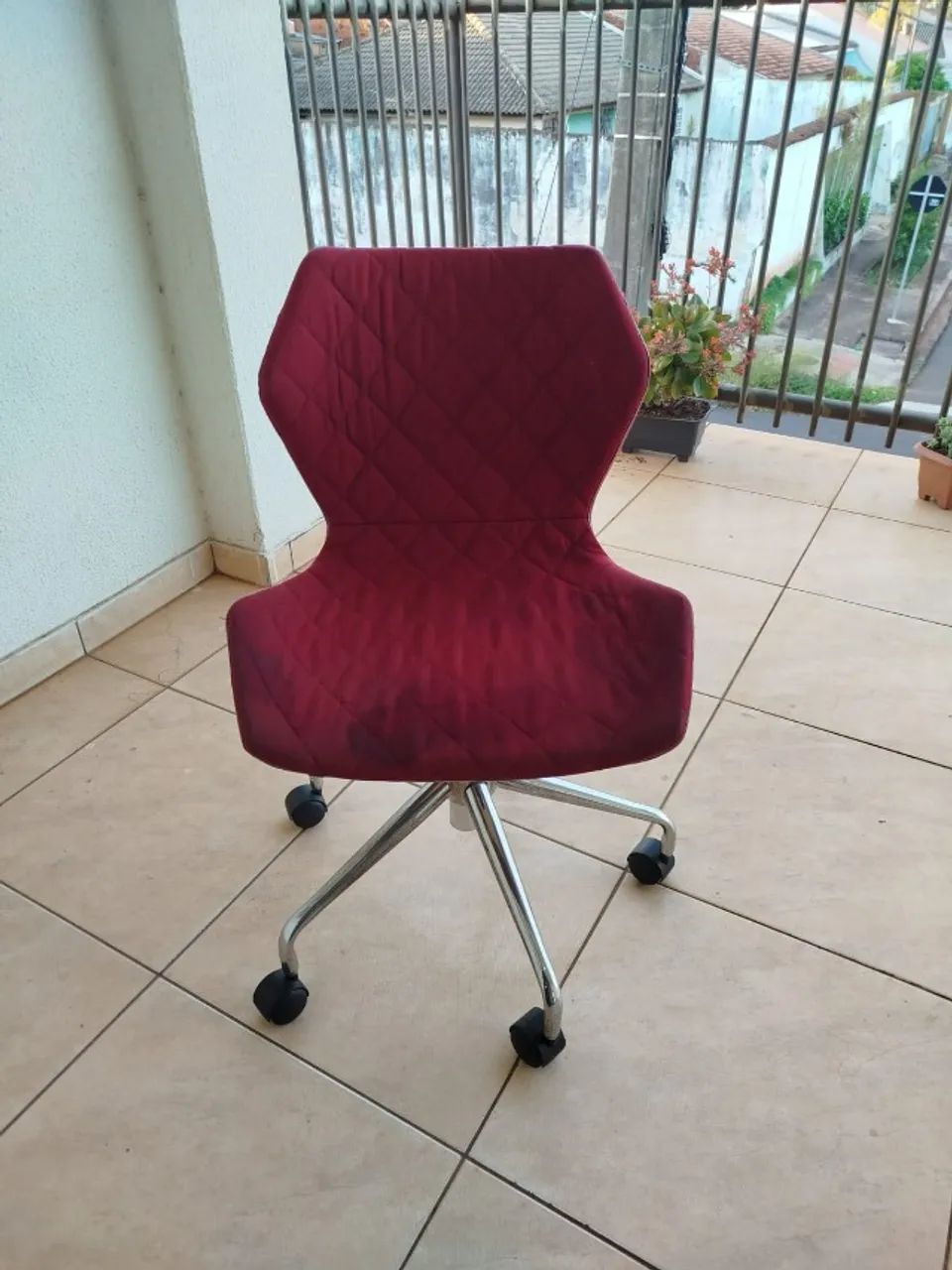 Cadeira De Escritório Office Base Giratória Slim