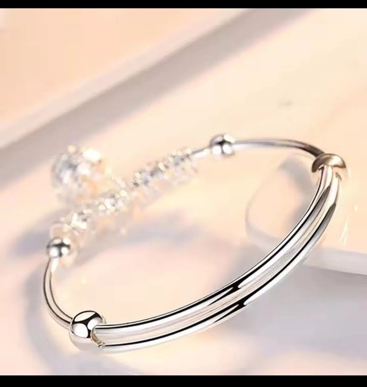 Pulseira elegante prateado - Foto 3