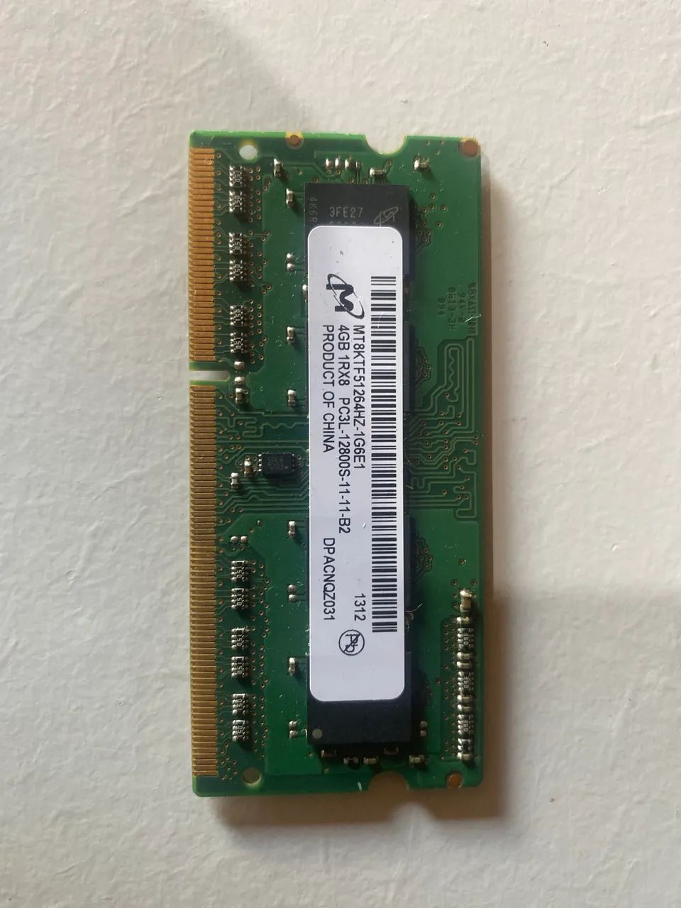 Memória ram 4gb ddr3 notebook
