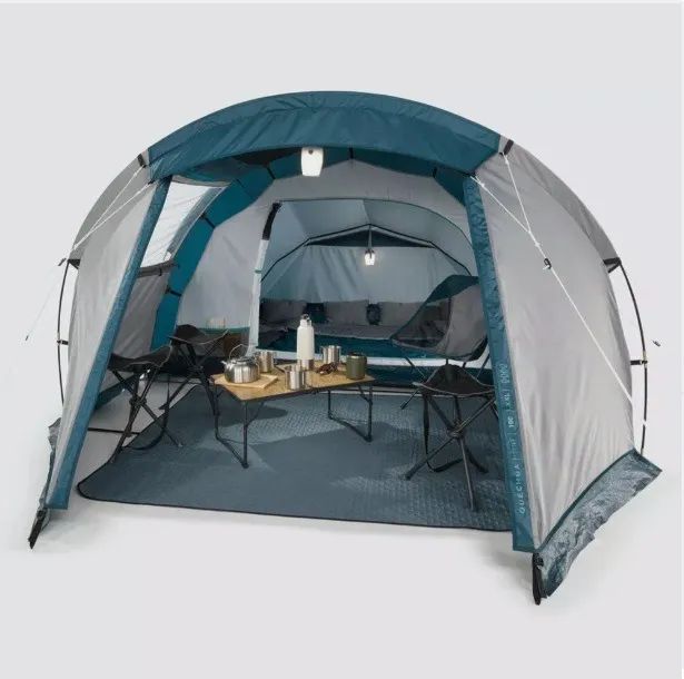 BARRACA CAMPING DECATHLON QUECHUA MH100 4 PESSOAS QUARTO + VARANDA + LONA PROT. INFERIOR - Foto 4