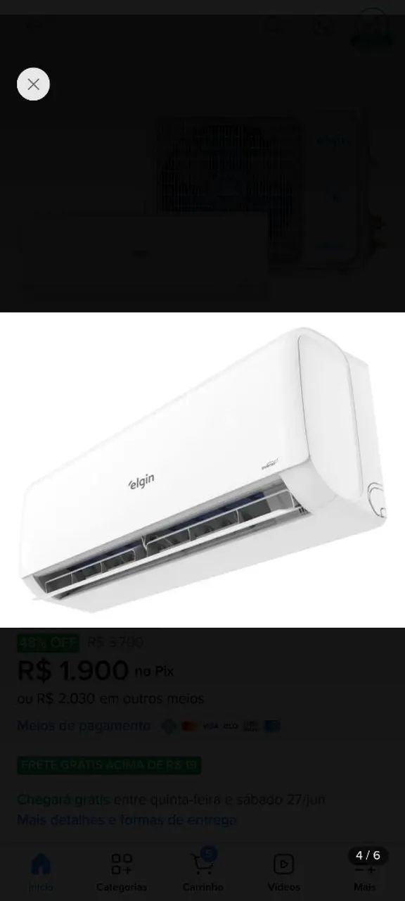 Vendo ar condicionado elgin 9000BTUs - Foto 2