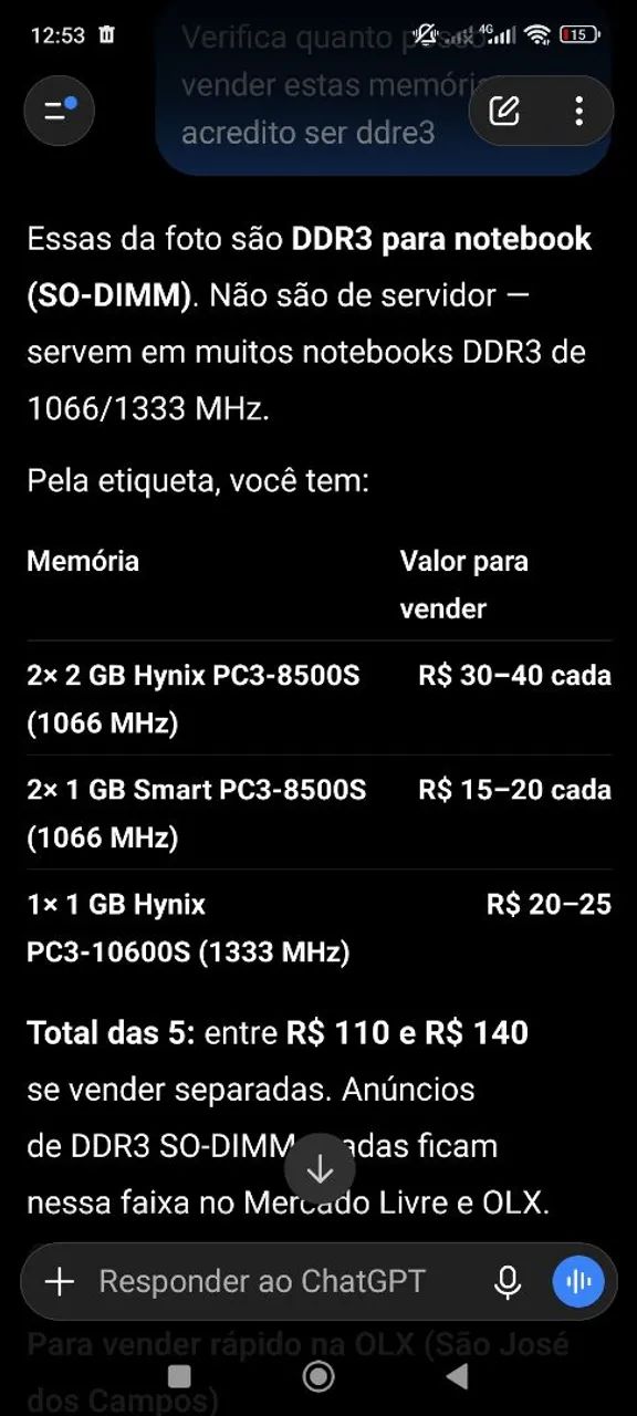 Memória RAM ddr3 notebook  - Foto 2