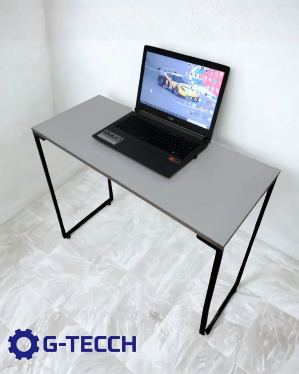 Escrivaninha NOVA Mesa Estilo Industrial Multiuso para Notebook de Estudo Computador Birô - Foto 2