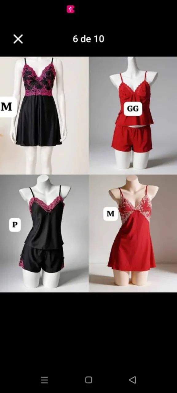 Camisola e Babydoll 50  reais