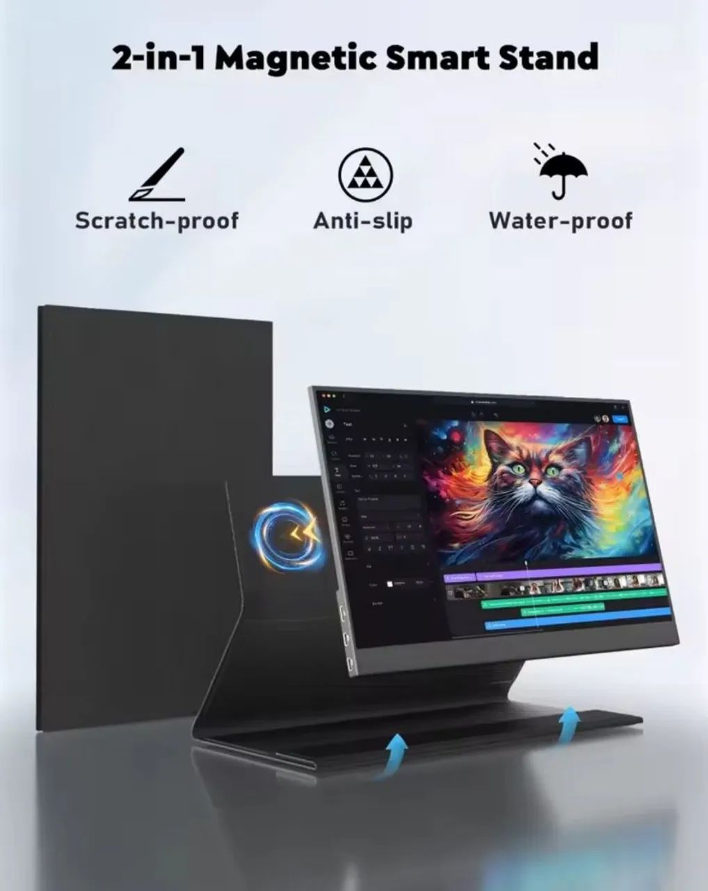 Monitor portátil 15.6' IPS com USB C OTG e HDMI 