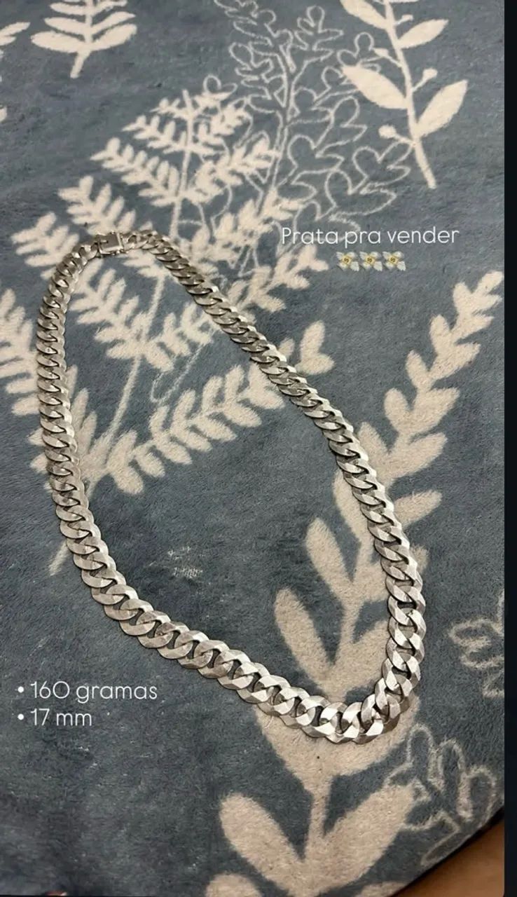 Corrente de prata 17 mm