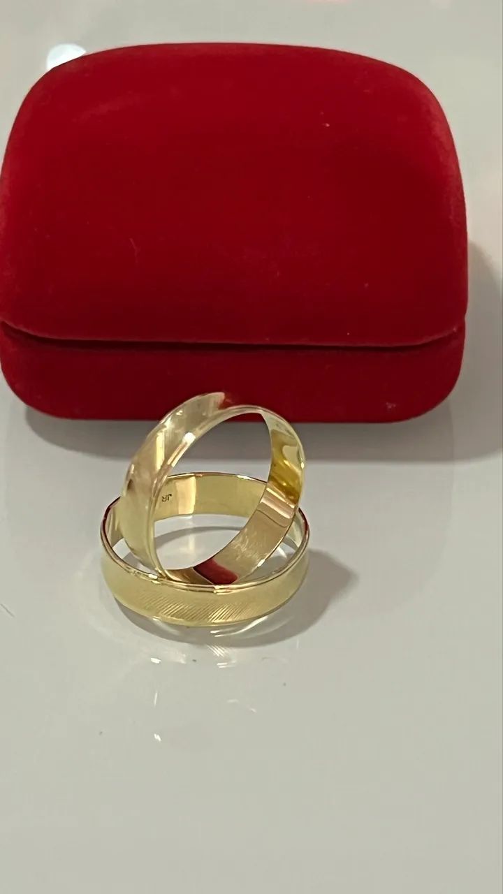 Par de Aliança ouro 18k  - Foto 2
