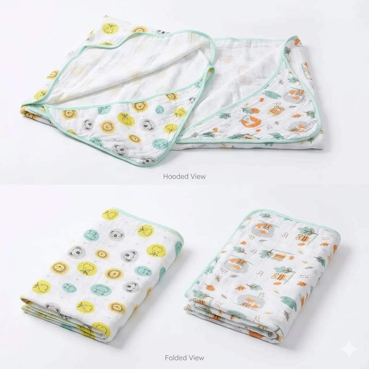 Kit 2 toalhas de banho para bebê