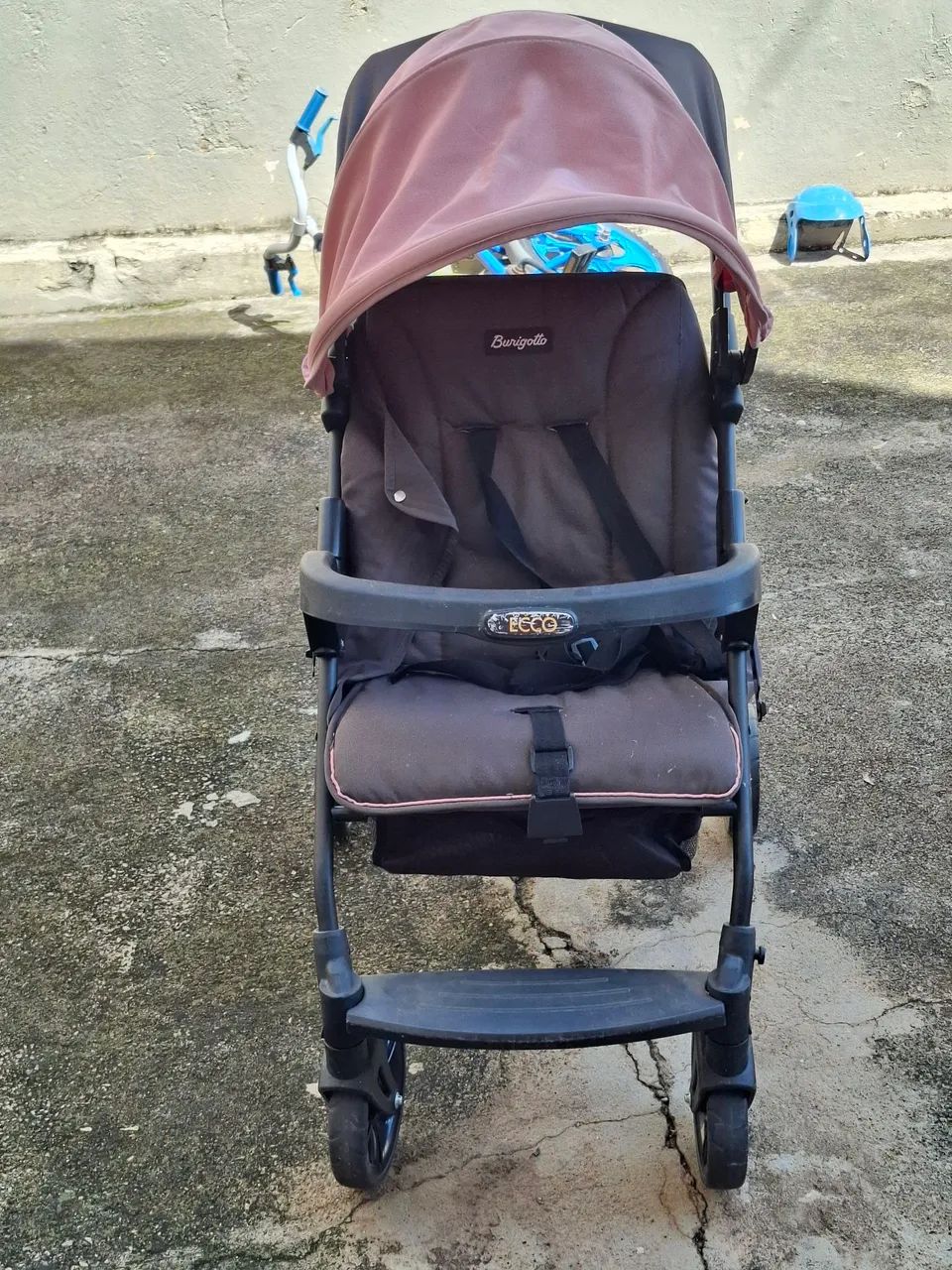 Carrinho de Bebê Burigotto - Rosa e Cinza