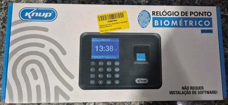 Relógio ponto biométrico impressão digital eletrônico