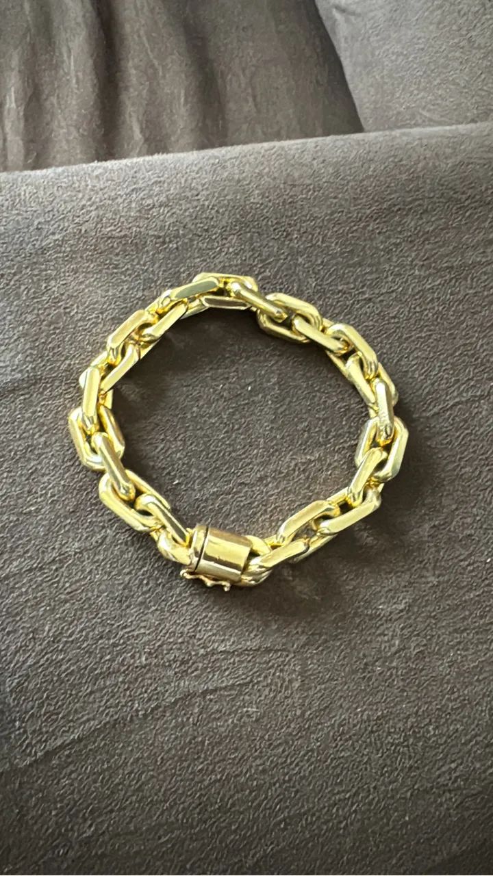 Pulseira de prata banhada a ouro