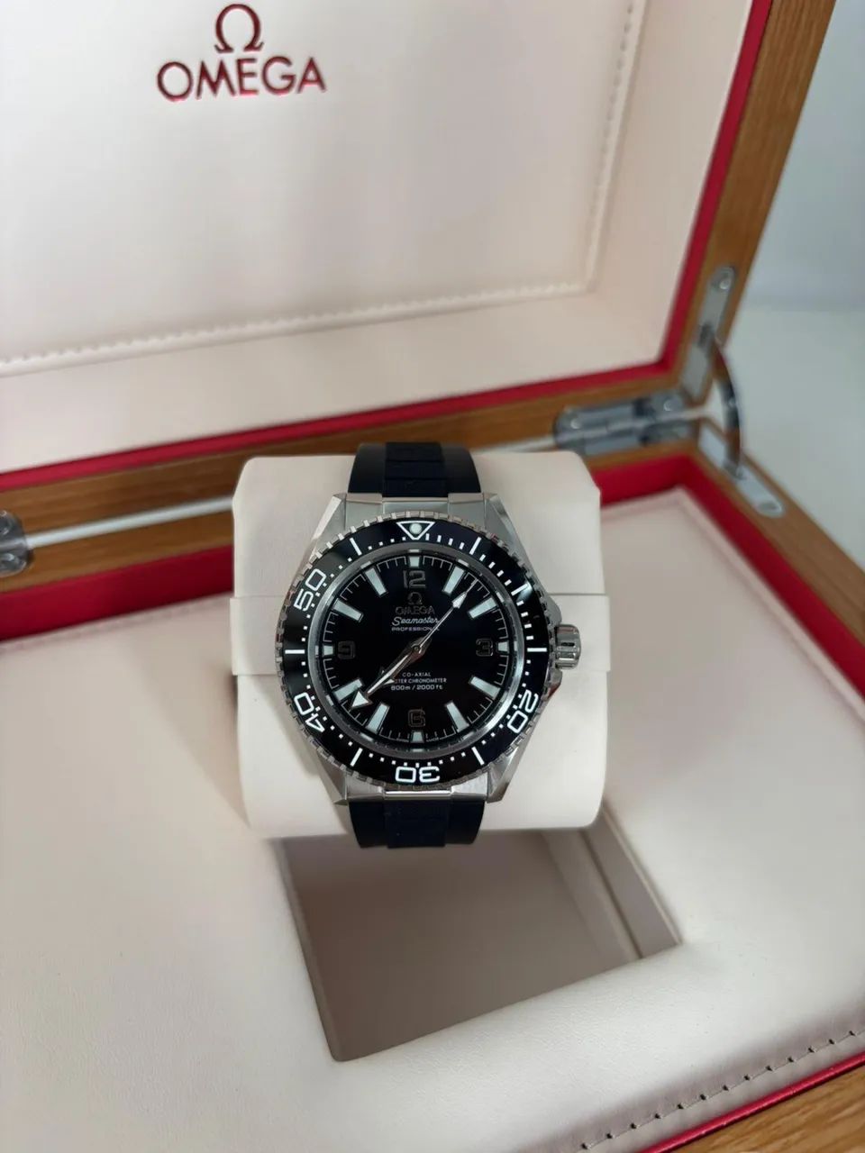 Relógio Omega Automático - 41mm - Masculino - Safira - Silicone - Prem AAA+