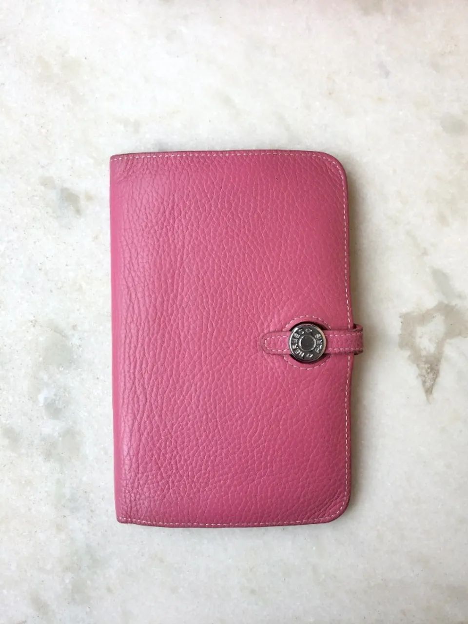 Carteira de couro rosa