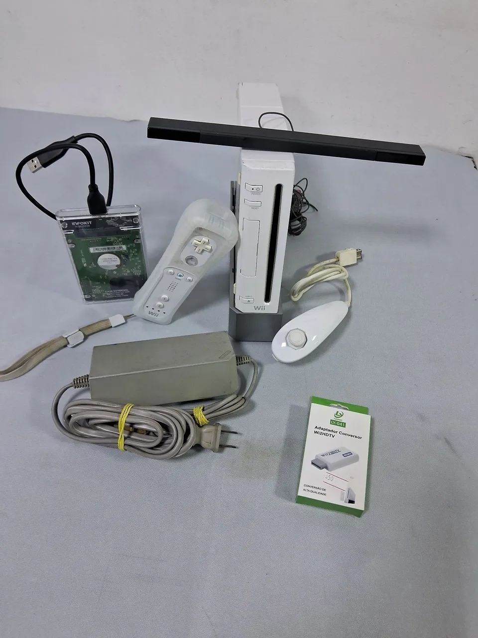 Nintendo wii branco base e jogo no hd - Foto 4