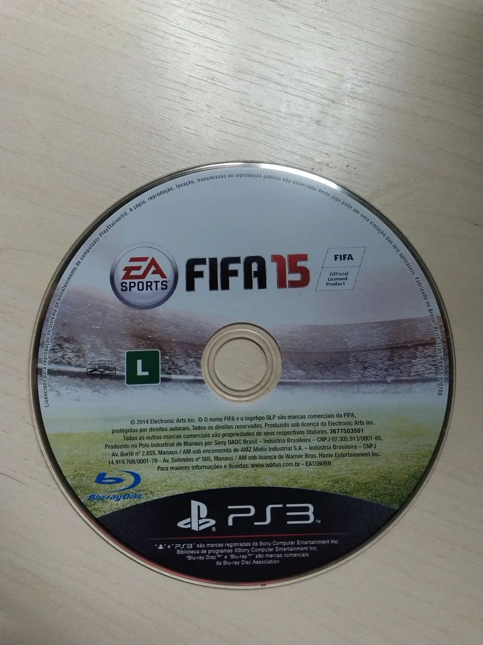 Fifa 15 PS3 - mídia física 
