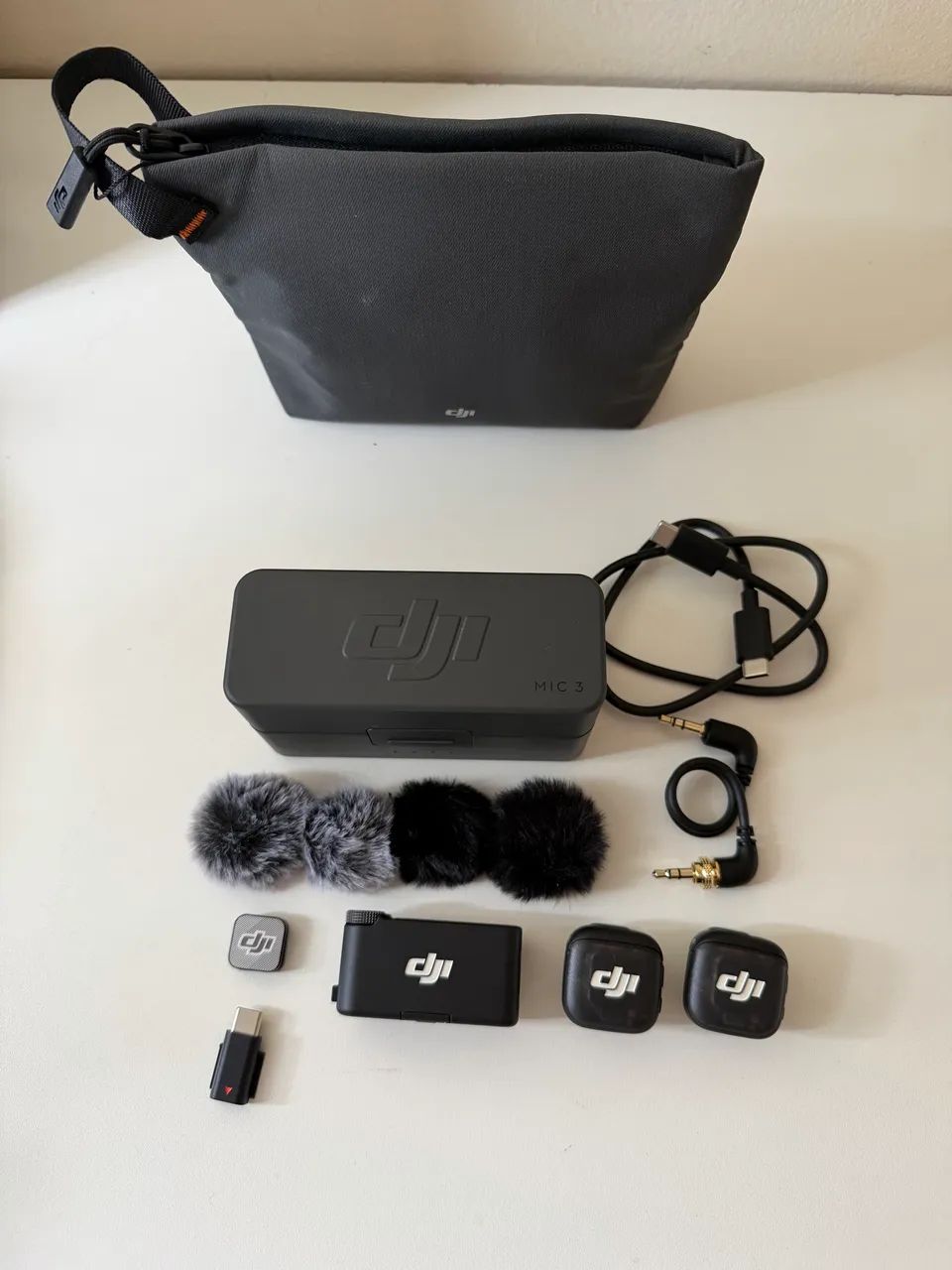 DJI Mic Mini 3 com 2 TX + 1 RX + Charging Case lançamento  - Foto 2