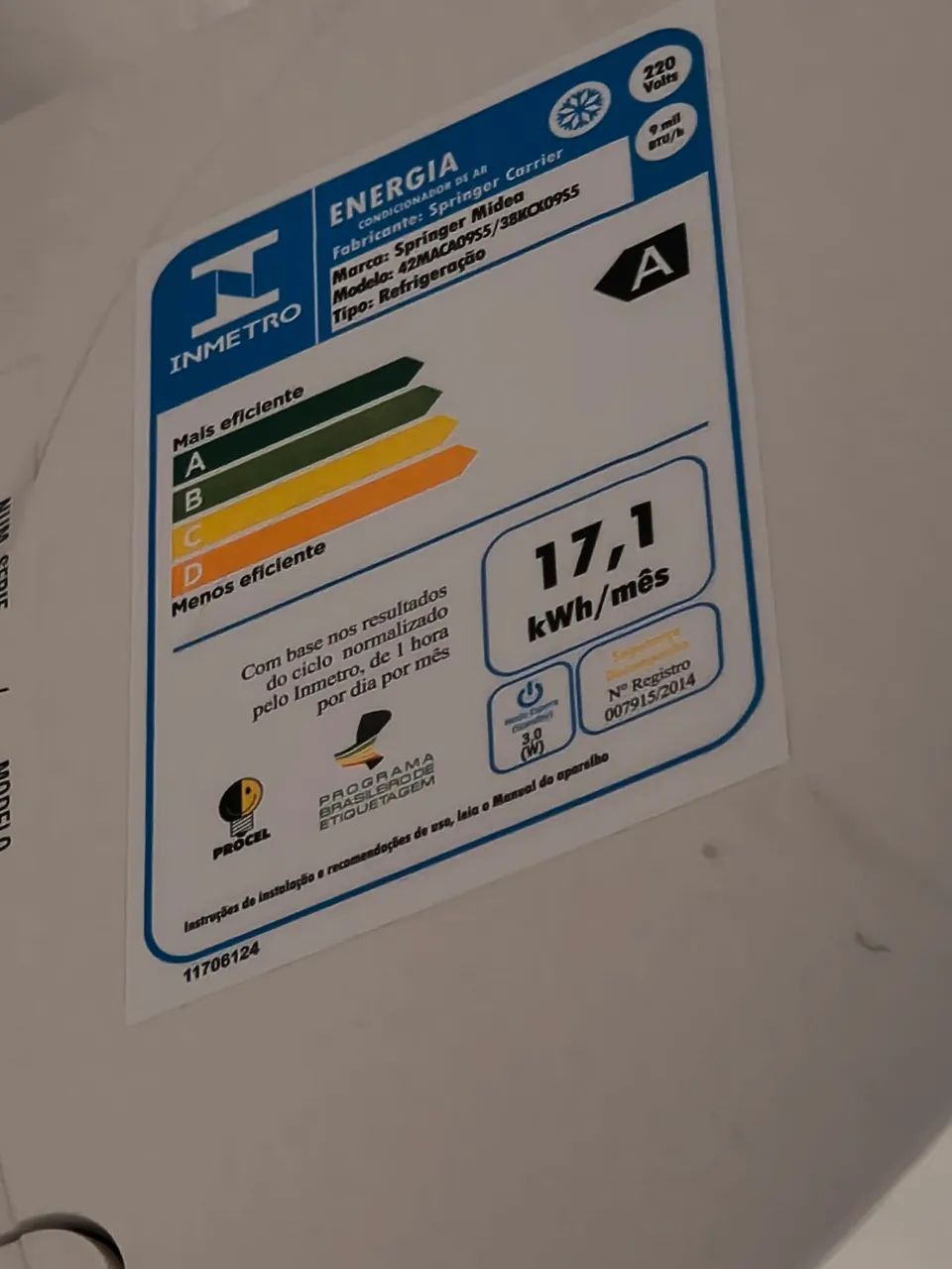 Ar condicionado Mideia 9000 BTUs  - Foto 5