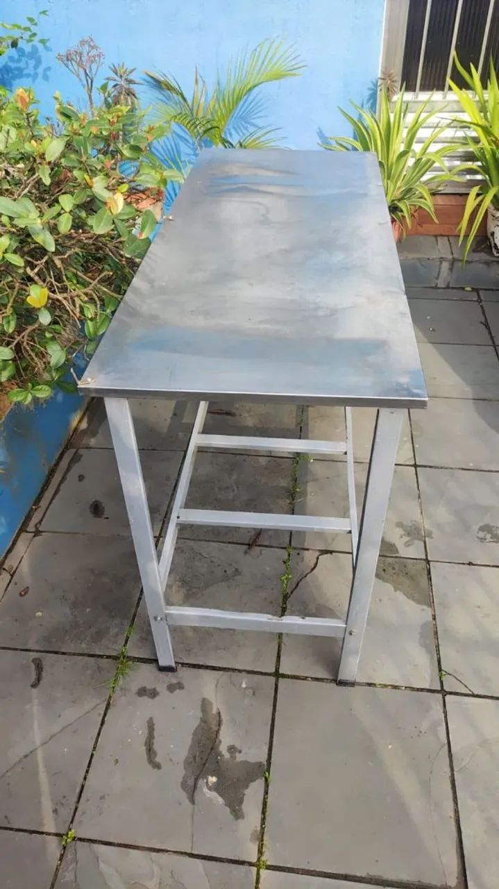 Mesa de inox industrial 1,30x90 - Foto 2