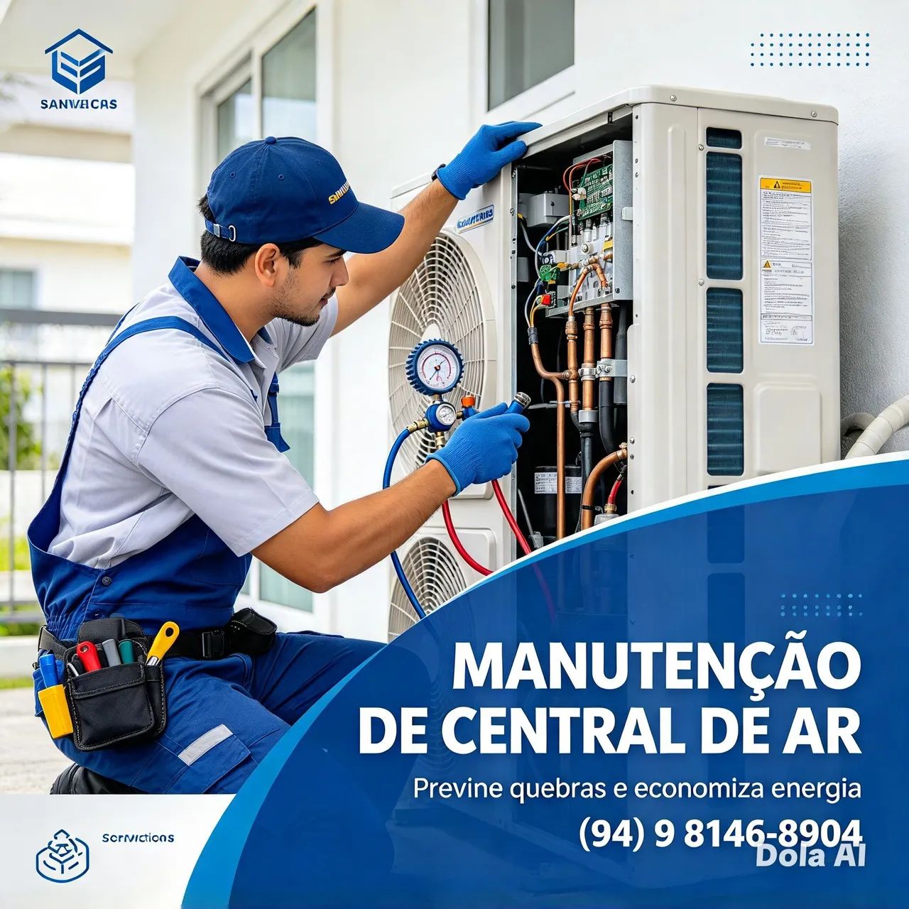 Instalação e manutenção de central de ar 