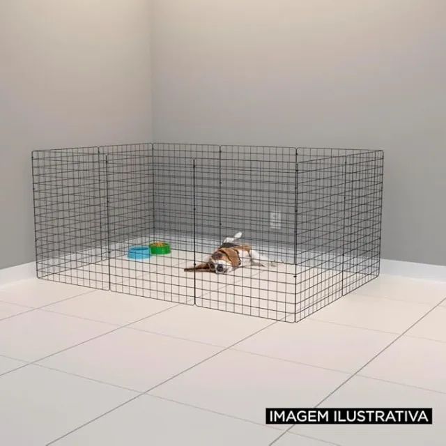 Cercado Pet 60x80cm (10 Telas) - Para Cães até Médio Porte - Novo/Lacrado