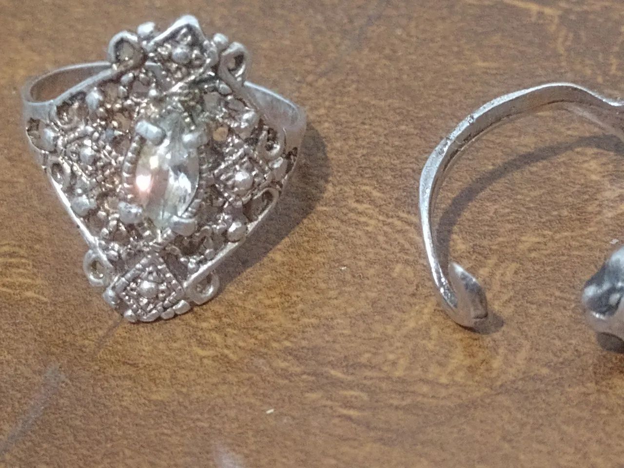 Conjunto de anéis prata de lei gatinho bali - Foto 2