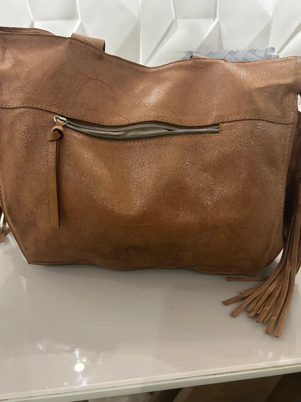Vendo linda bolsa de couro - Foto 2