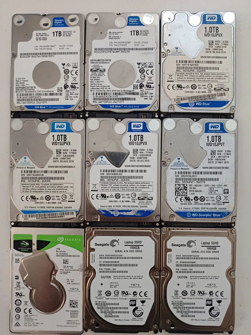 9 hds 1tb notebook 2.5