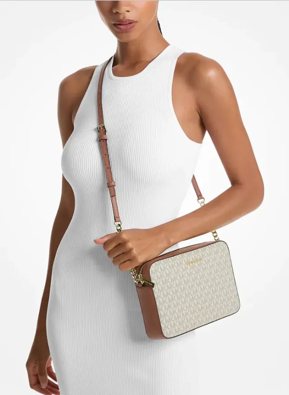 MICHAEL KORS - Bolsa transversal Jet Set com estampa do logotipo Com DUST BAG - Foto 3