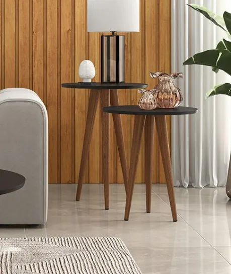 Conjunto de Mesas Laterais Slim - Marcos Móveis