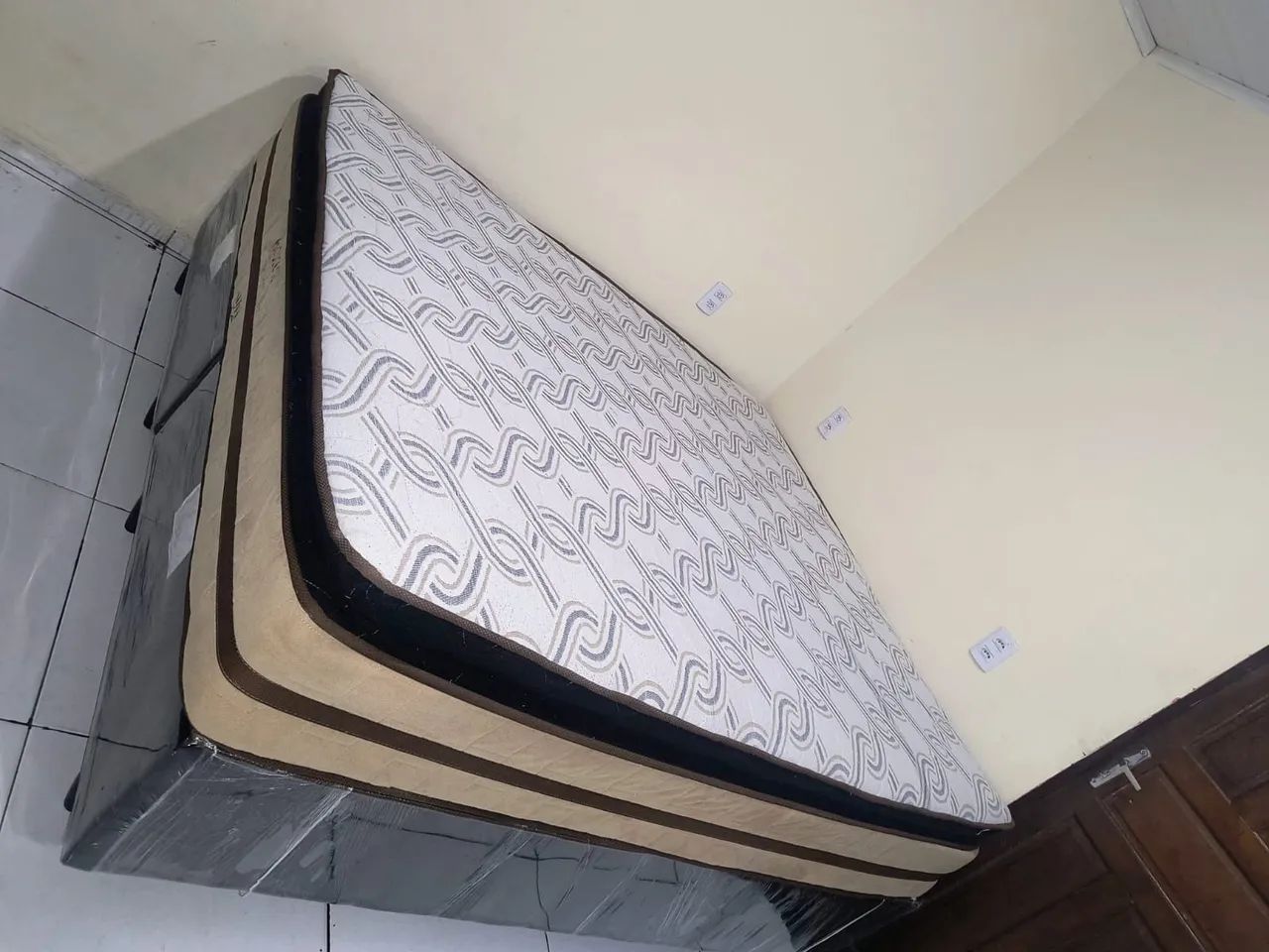 Cama Super King Bases Mais Colchão De Mola Ensacada - Foto 2