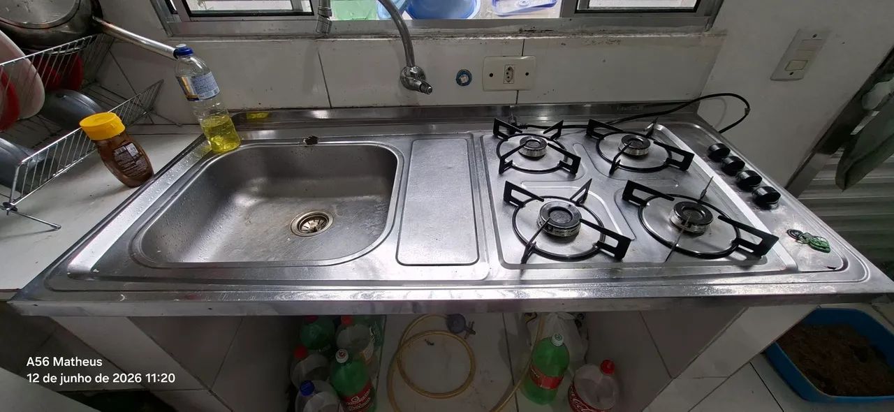 Pia Inox Cooktop Embutido 1.20mt em bom estado - Foto 2