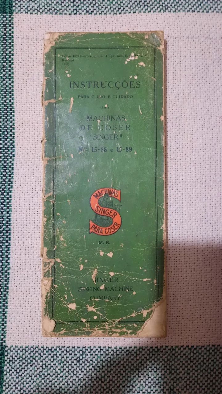 Manual de Instruções Máquina de Costura Singer 15c 1936 (Usado)