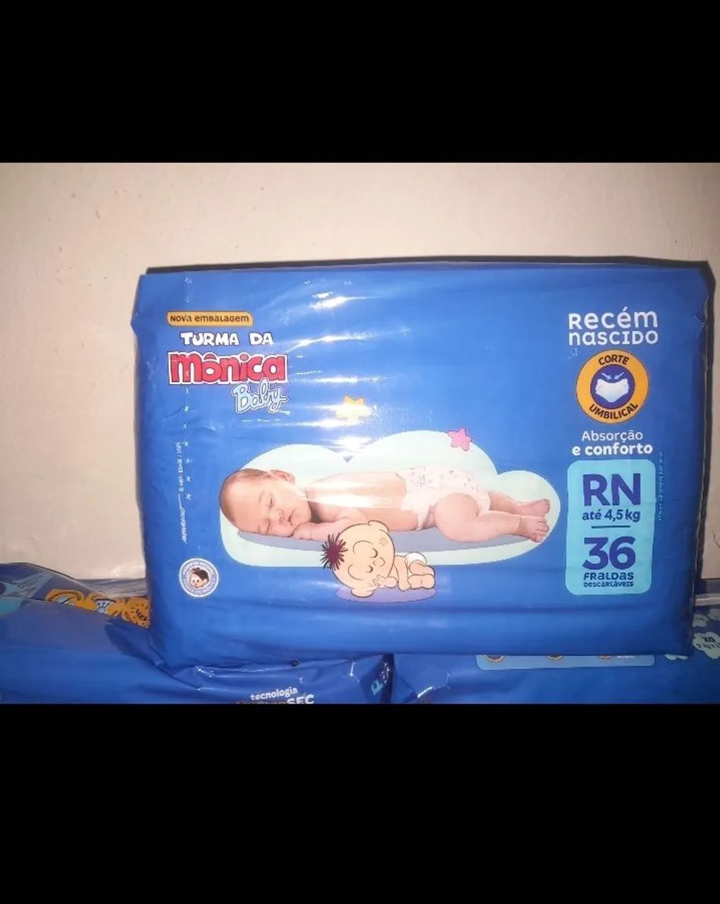 Kits de fraldas Huggies e Mônica 