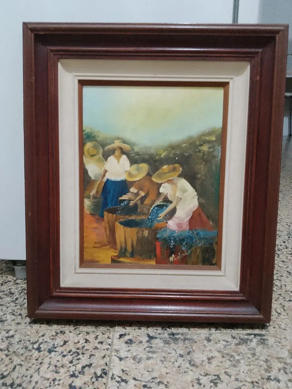 Quadro Antigo Pintura a Óleo - 60 cm X  40 cm - Raridade - Foto 2