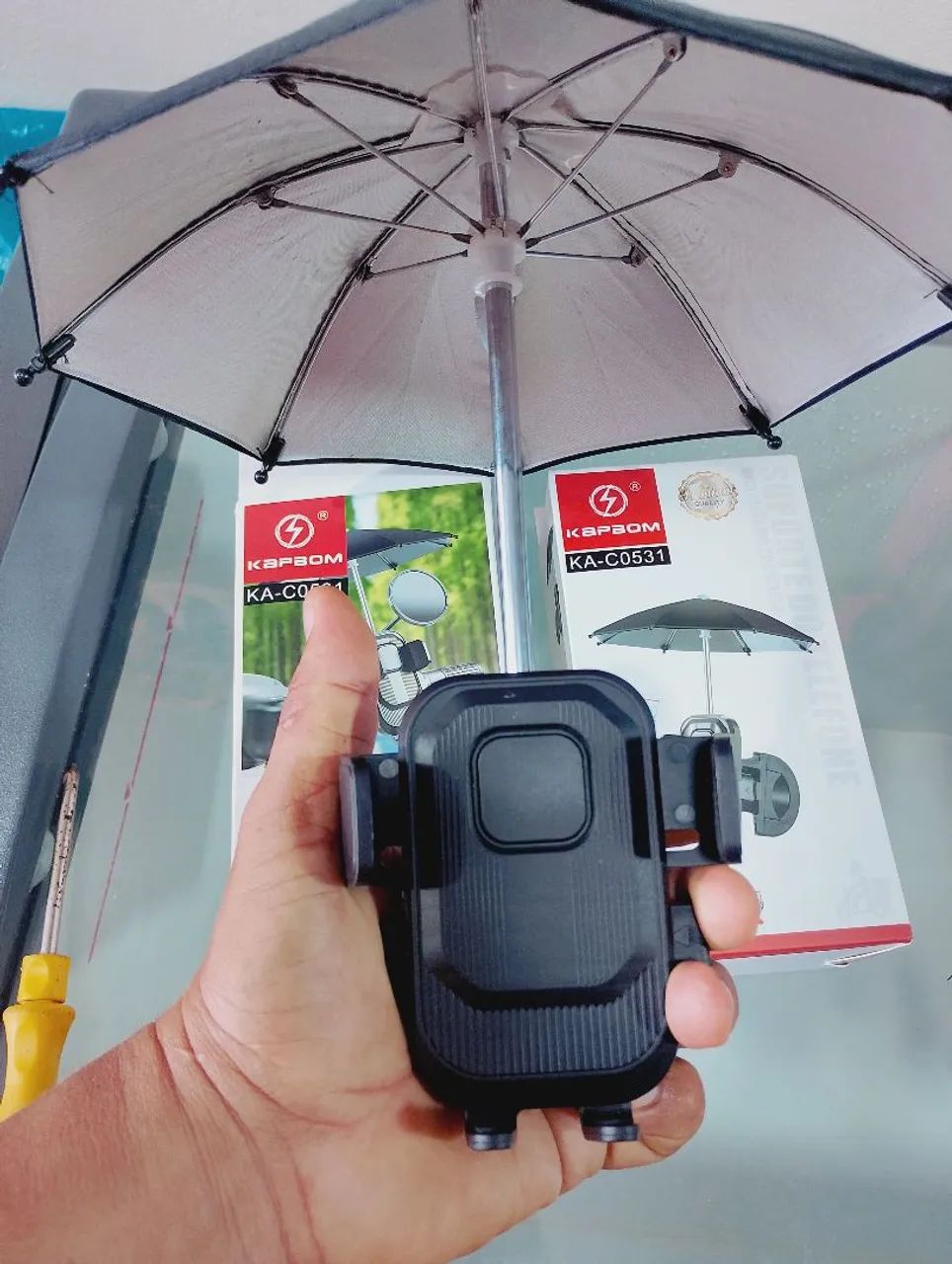 Suporte celular para moto