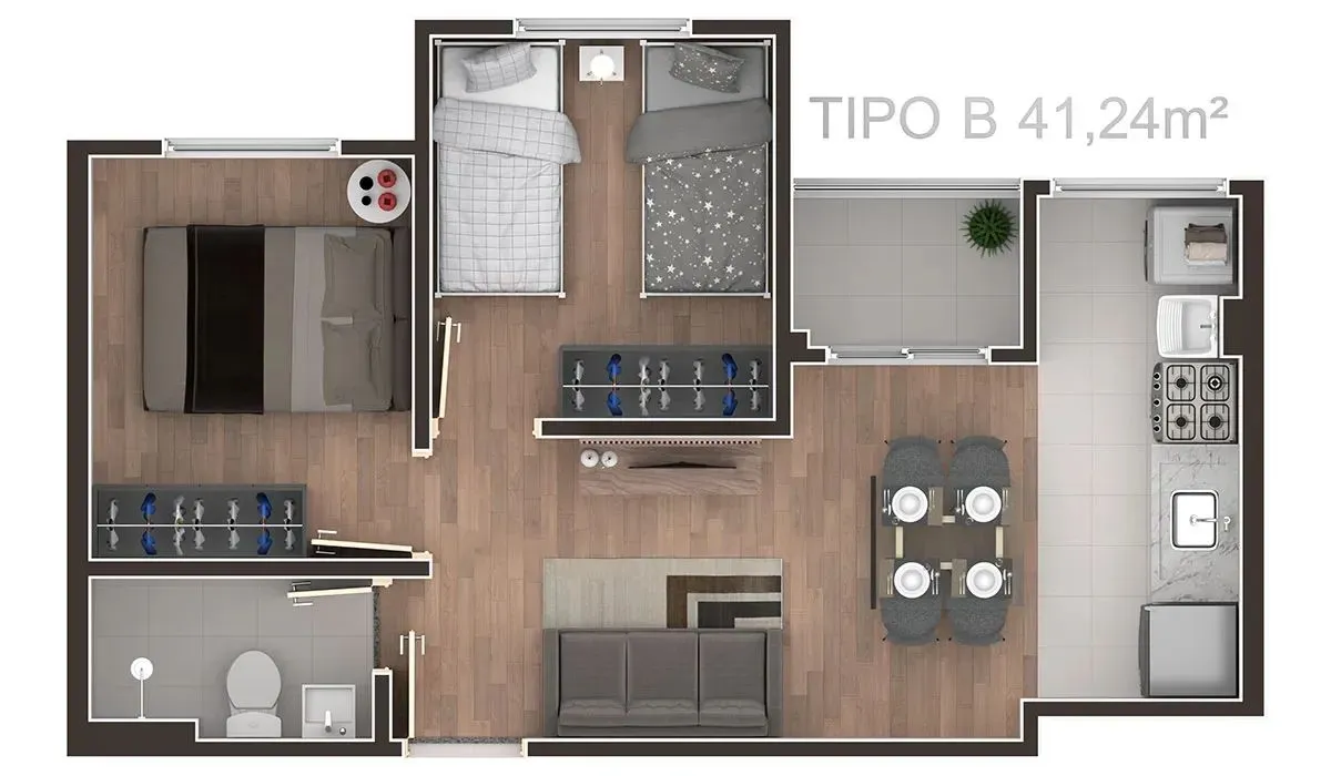 PLANTA 42m²