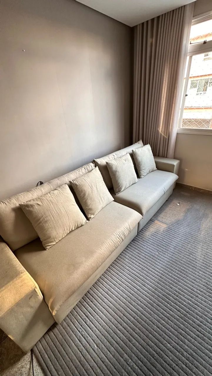 Sofá retrátil 2,90m em linho bem conservado - Foto 3
