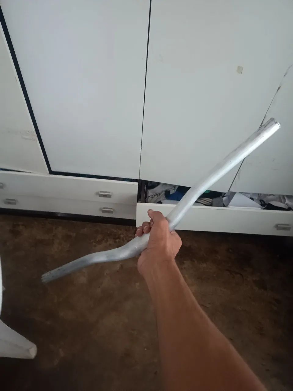 Guidão cromado 