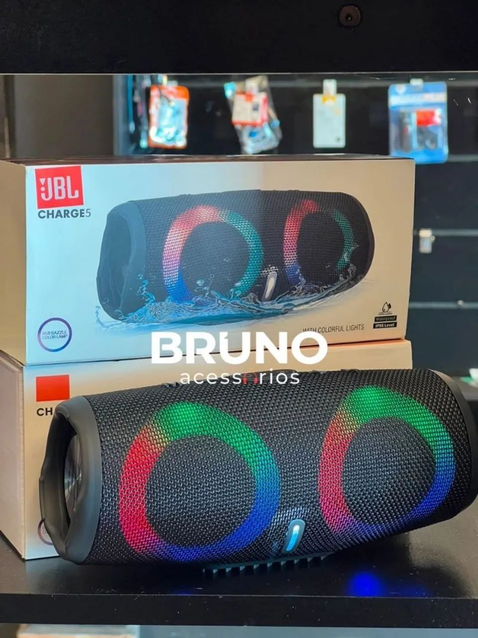 Caixa de som portátil sem fio com led e Bluetooth  - Foto 2