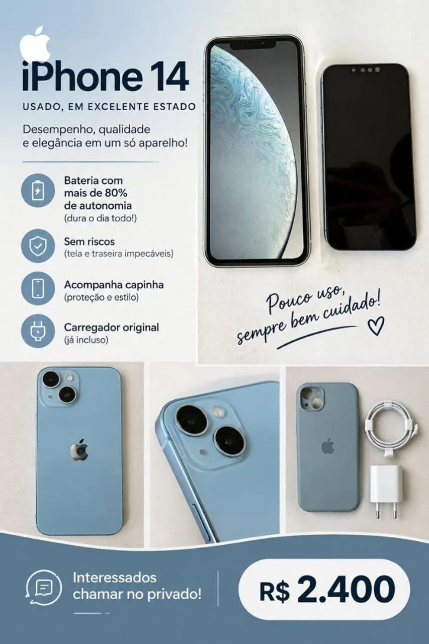 IPhone 14, impecável. 