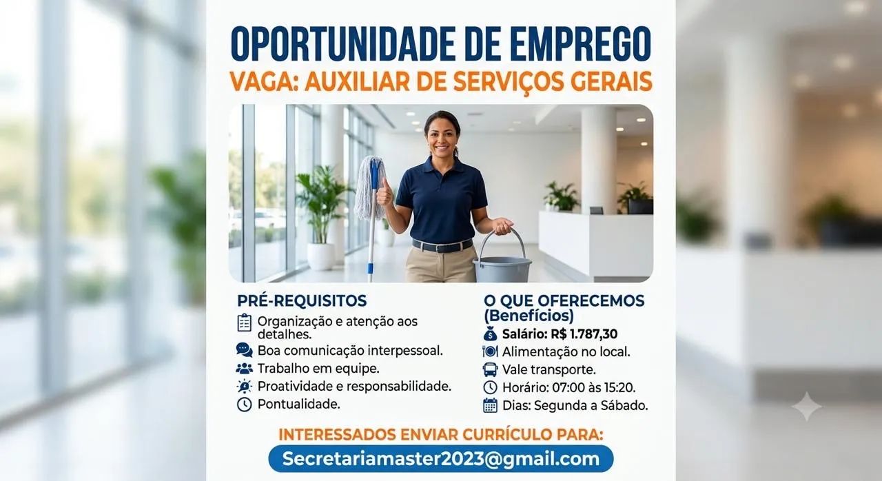 Vaga para Serviços Gerais 