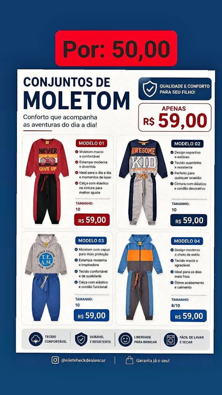 Conjuntos de moletom infantil  - Foto 3