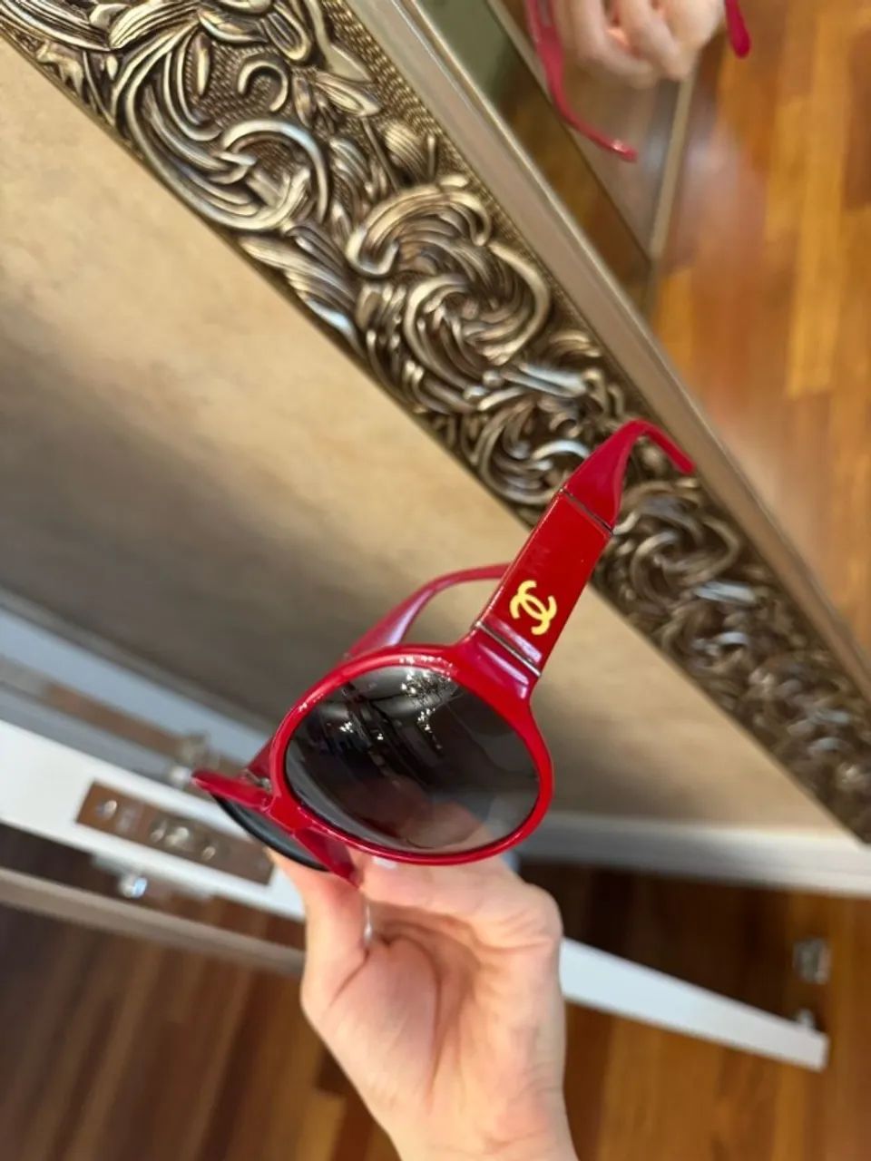 óculos chanel original vermelho - Foto 2